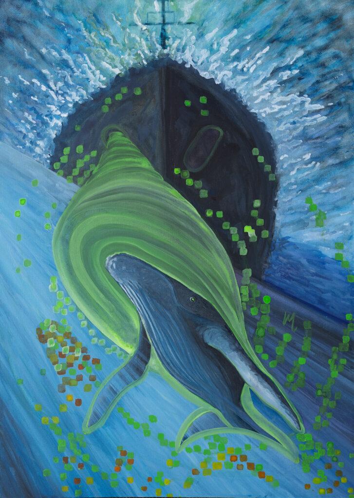 Echoes Beneath - Whale disturbed by echo of a boat
