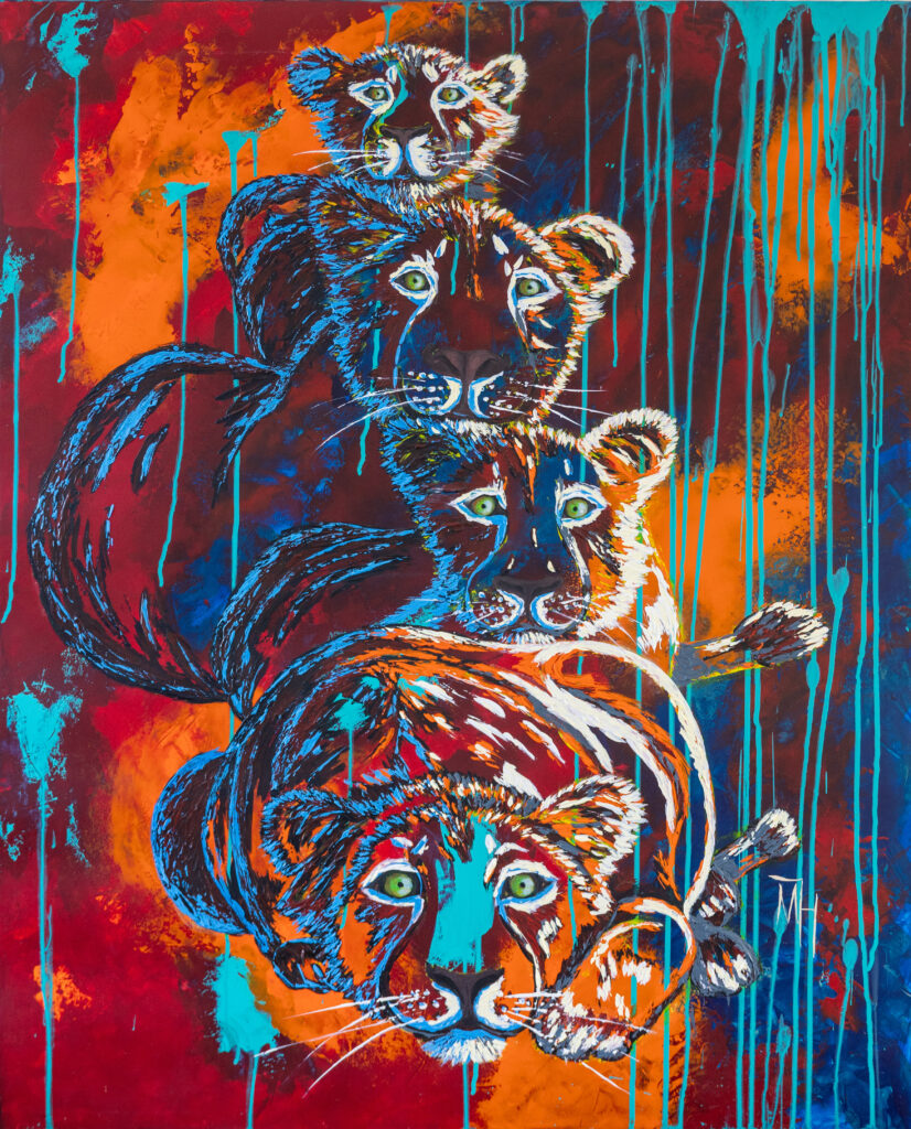 Family Ties - family of lions