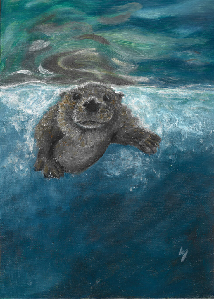Ripple of Curiosity, Otter swimming under water