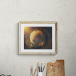 Pangolin with baby in oils