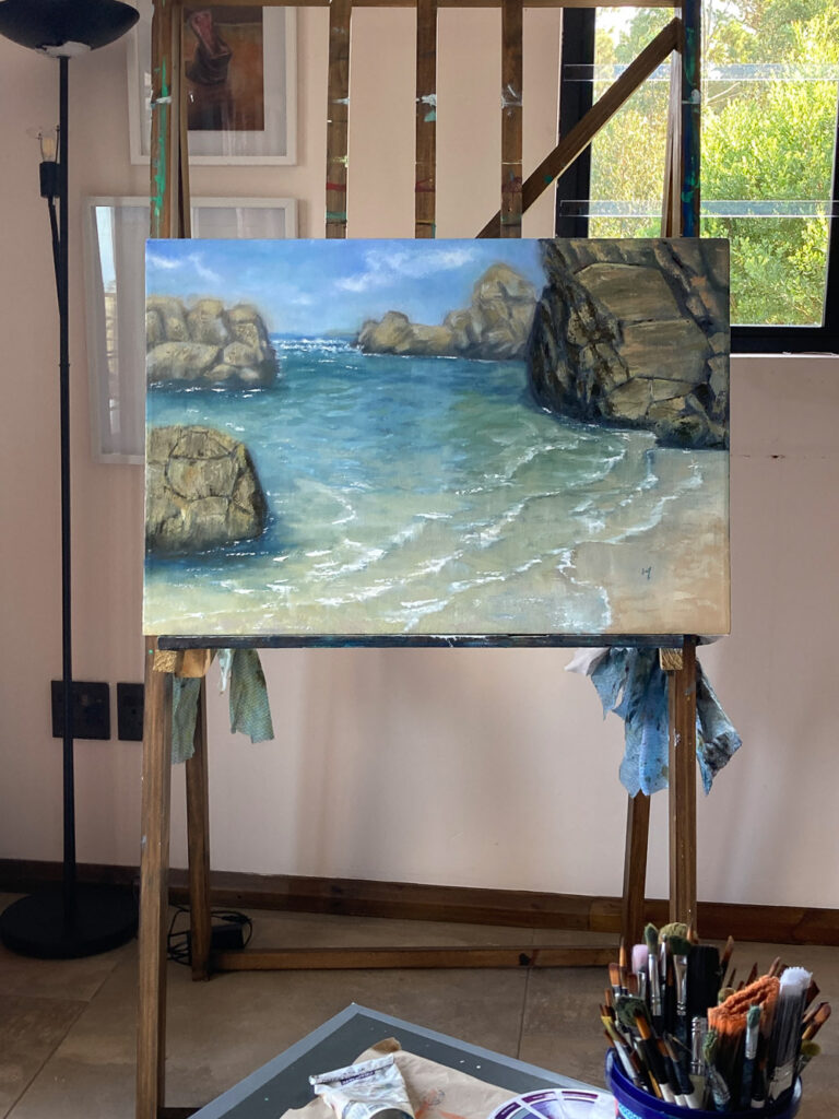 Seascape Painting in Oils by Marcelle Heller