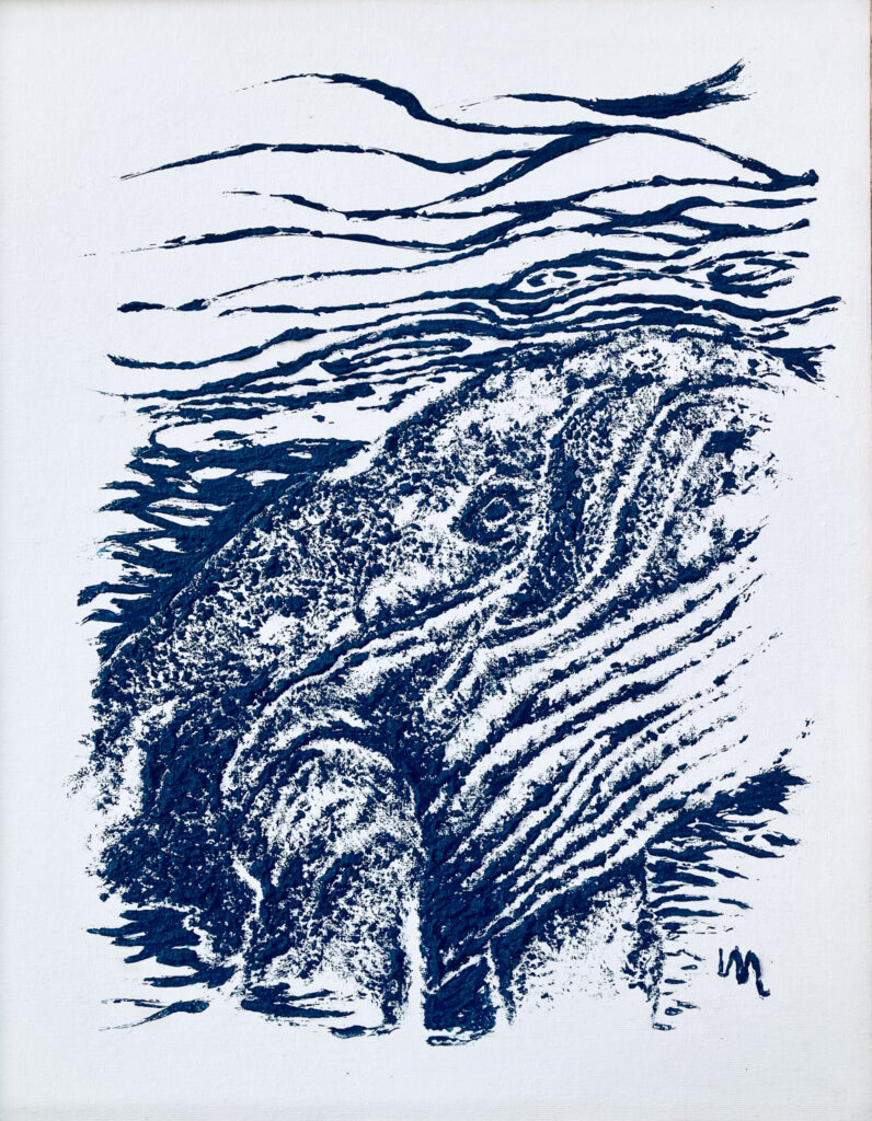 Beneath the Surface Beneath the Surface - Whale Painting in Oils and Beach Sand