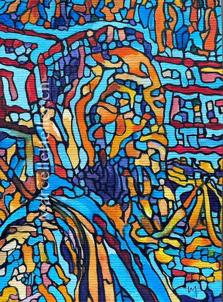 fractured reflection abstract portrait