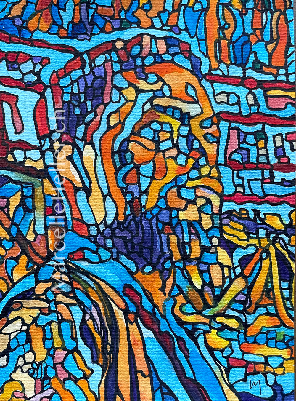 fractured reflection abstract portrait