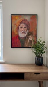 Painting of Musician in Oil - Marcelle Heller