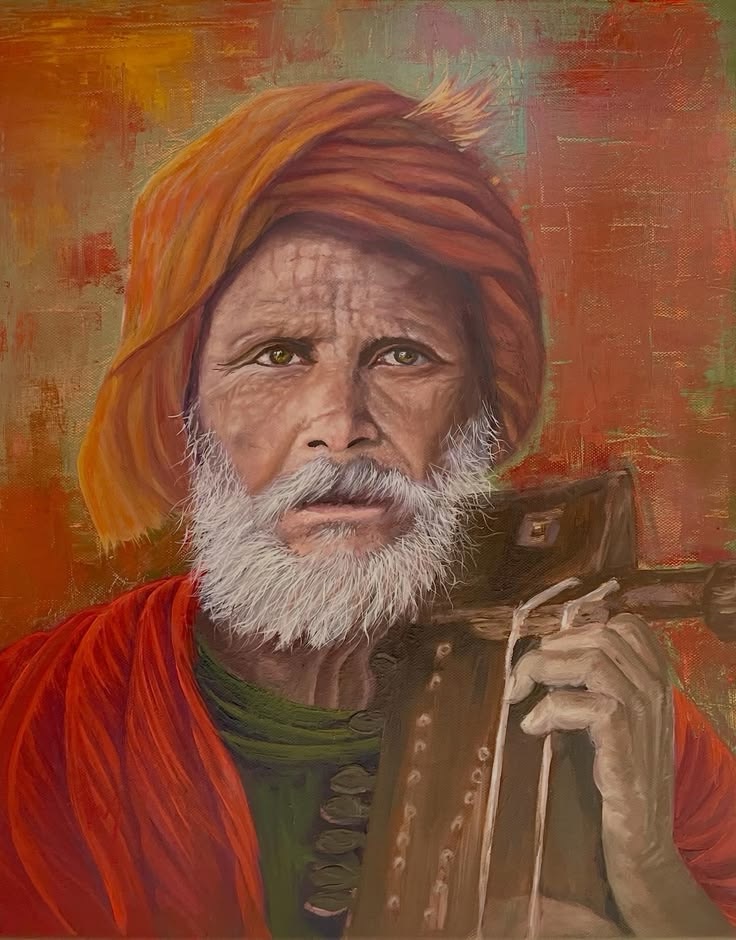 The Musician 2026 Oil Painting on 50x40cm Canvas